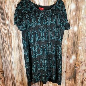 Elle Black and Green Women's dress L